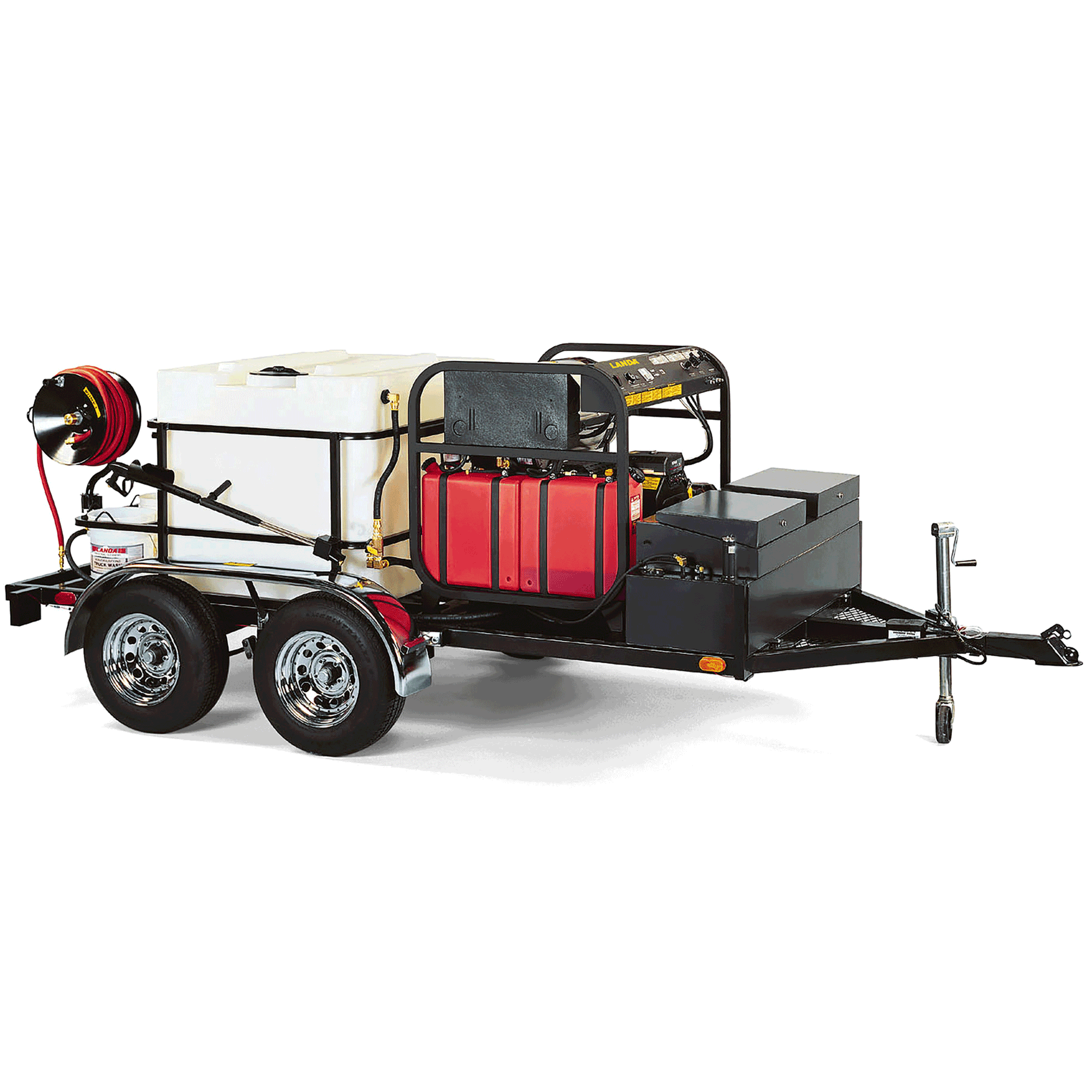 a trailer with a pressure washer model Landa TR-6000