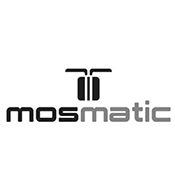 mosmatic black and grey word logo