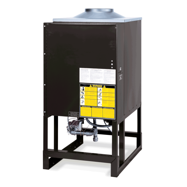 a hot water stationary generator back view