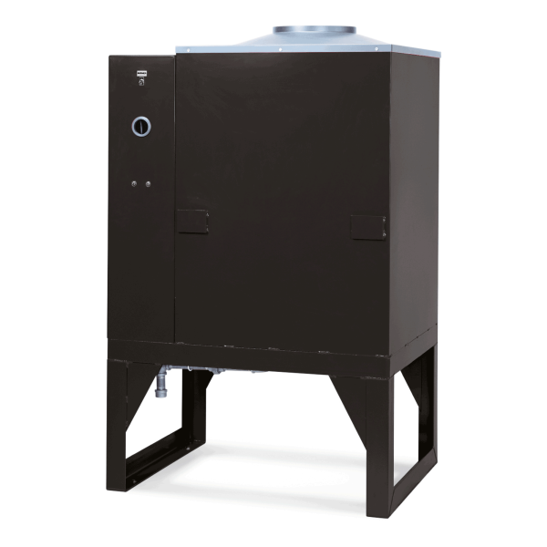 a hot water stationary generator front view