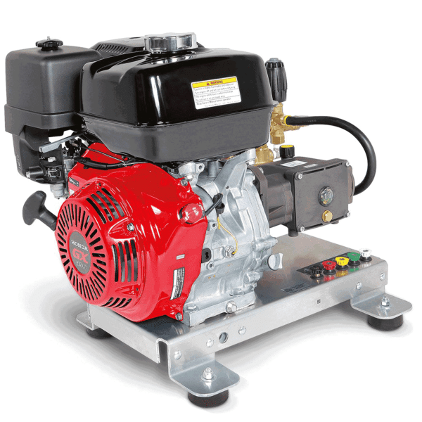 a small stationary cold water gas pressure washer