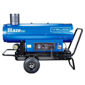 left side view Veloci Blaze 100 mobile indirect heater