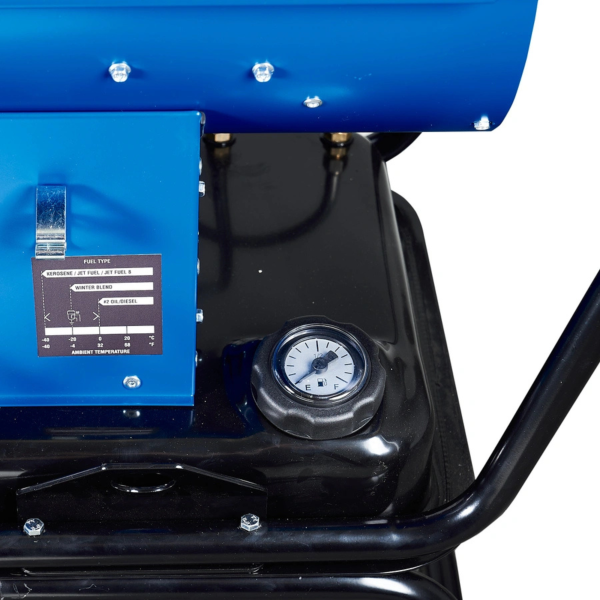 gauge view Veloci Blaze 100 mobile indirect heater
