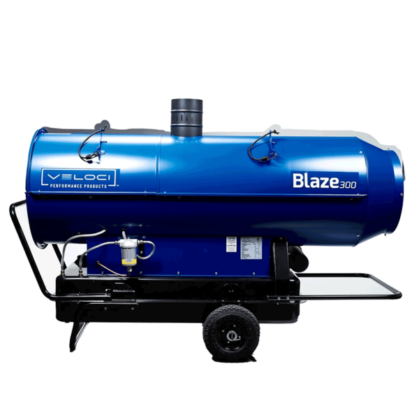 side view veloci blaze 300 mobile indirect heater