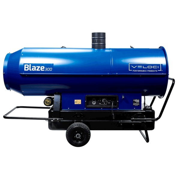 side view veloci blaze 300 mobile indirect heater
