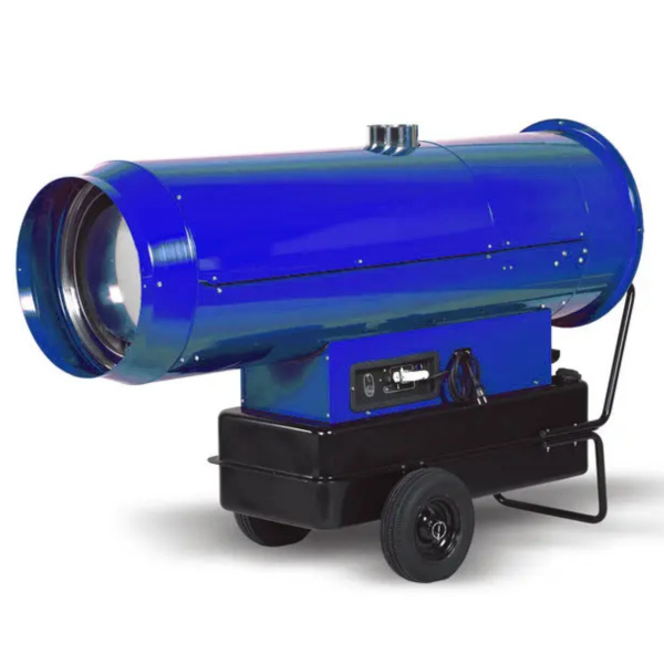 left side angled view Veloci Firestorm400HC Mobile Indirect Heater
